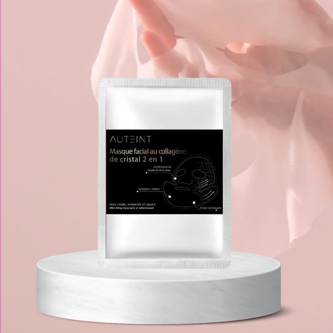 Masque Cristal Collagène 2 en 1 – Hydratation & Éclat Instantané